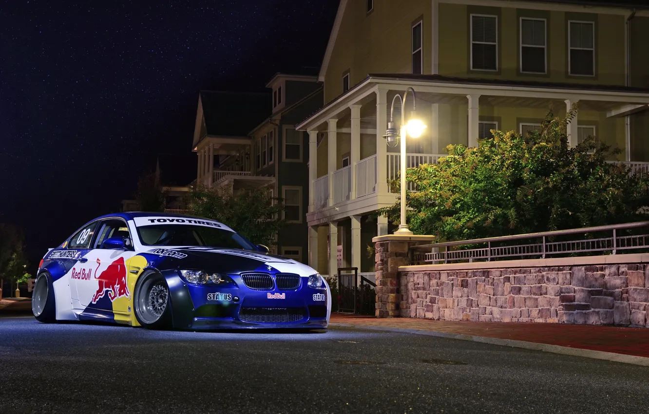 Photo wallpaper Blue, Red Bull, E92, M3