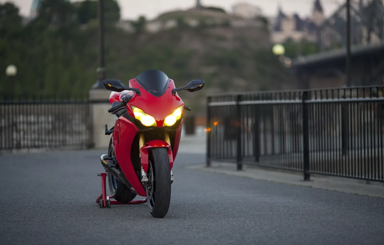 Photo wallpaper Light, Red, Honda, Evening, CBR1000RR-R