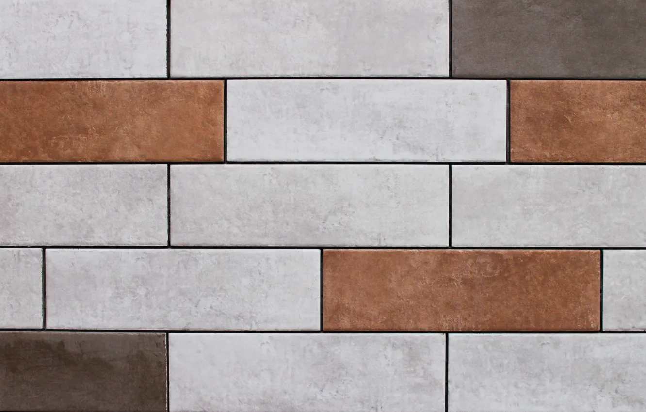 Photo wallpaper macro, background, wall, stone, Tile, rectangular tiles, ceramic tile, tiles of different colors
