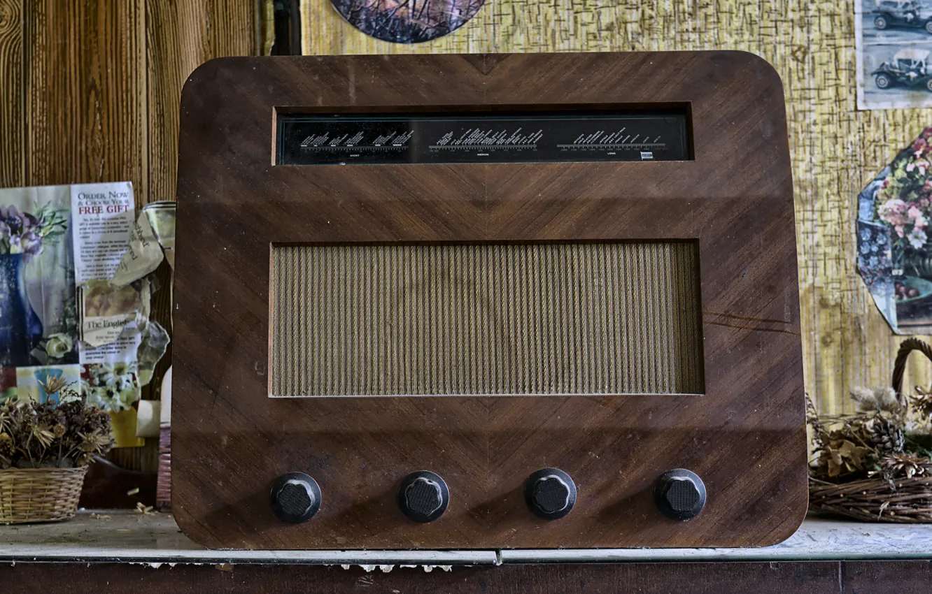 Photo wallpaper background, radio, receiver