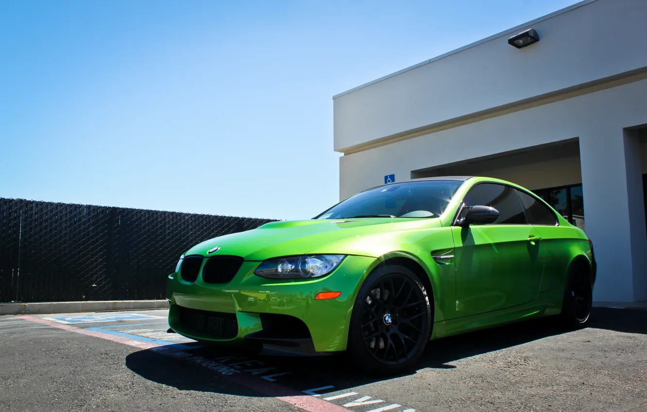 Photo wallpaper green, tuning, bmw, BMW, E92