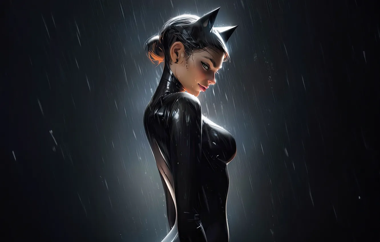Photo wallpaper Catwoman, Unite, AI Art