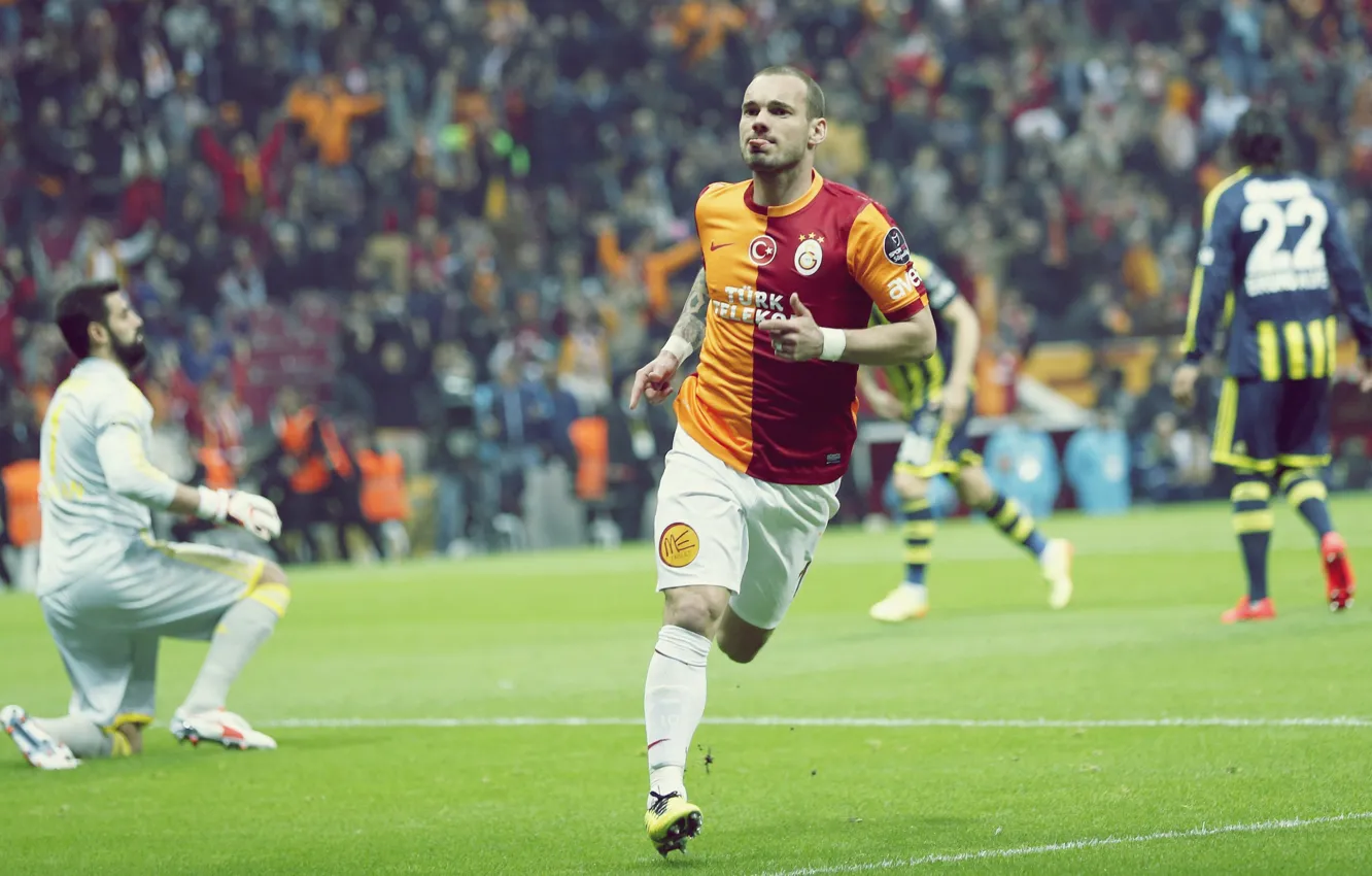 Photo wallpaper footbal, Wesley Sneijder, Galatasaray
