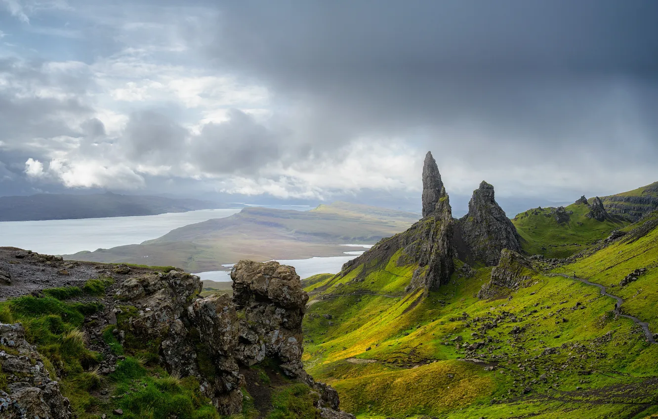 Photo wallpaper mountains, Scotland, Isle of Skye