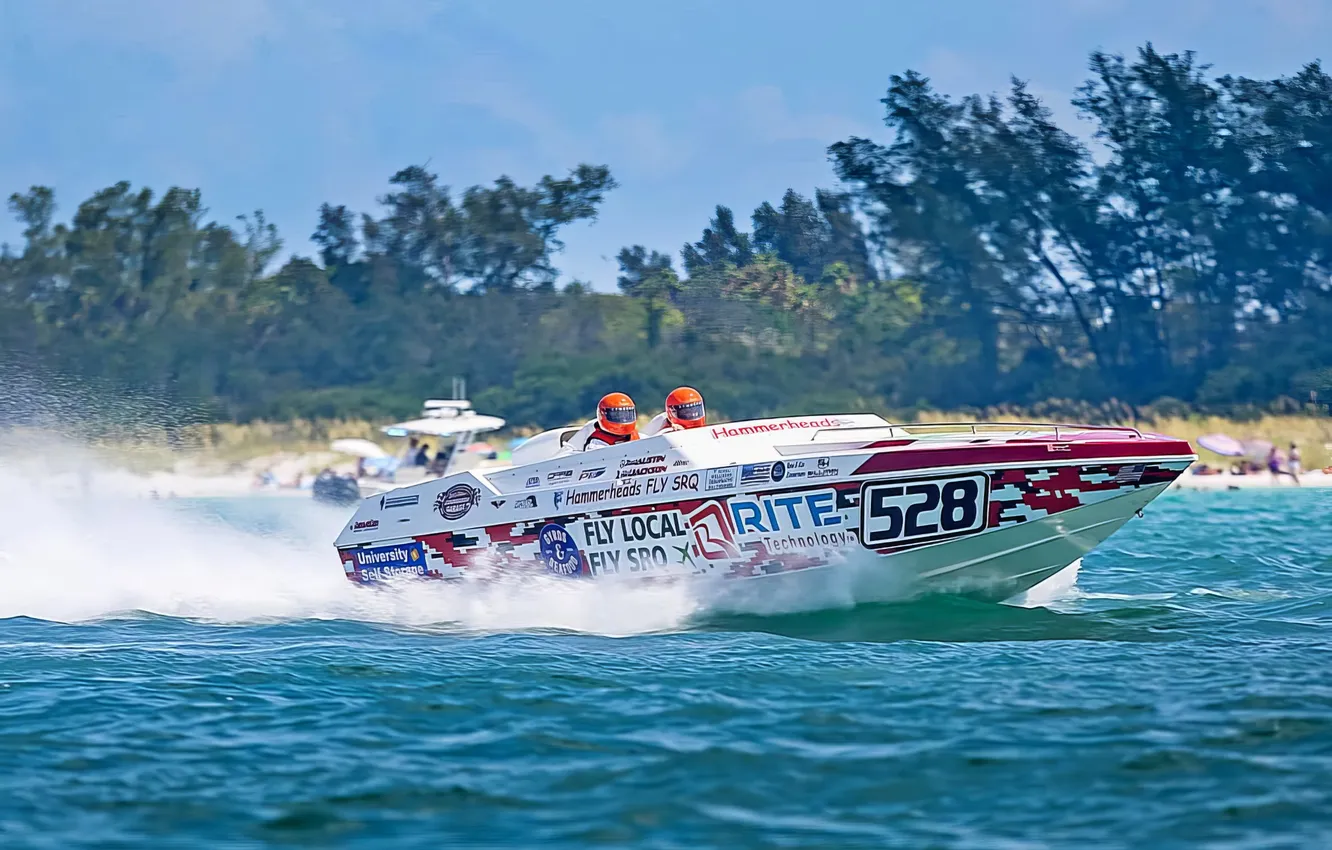 Photo wallpaper race, boat, speed