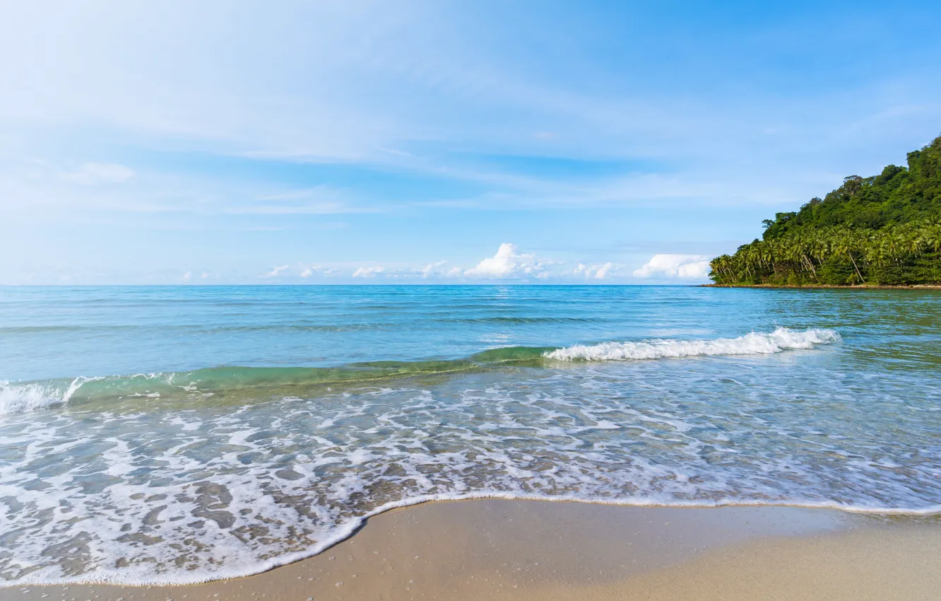 Photo wallpaper sand, sea, wave, beach, summer, summer, beach, sea