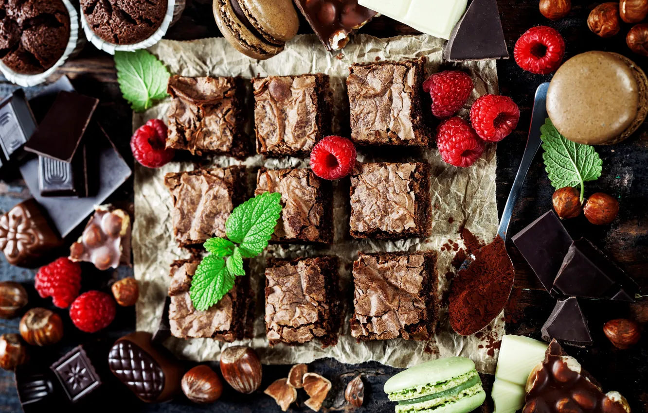 Photo wallpaper berries, candy, pie, chocolate, Natalia Klenova