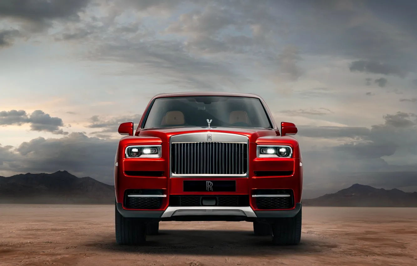 Photo wallpaper Rolls-Royce, front view, 2018, Cullinan