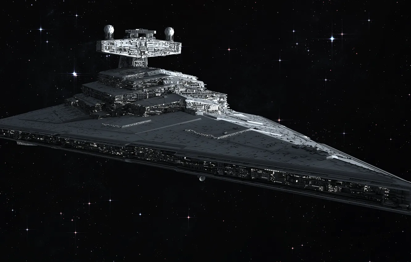 Photo wallpaper space, stars, Star Wars, star wars, Star Destroyer, Imperial star destroyer
