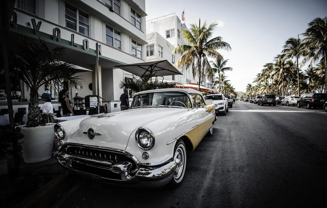 Photo wallpaper car, Miami, FL, Miami, old, Florida, vice city, South Beach