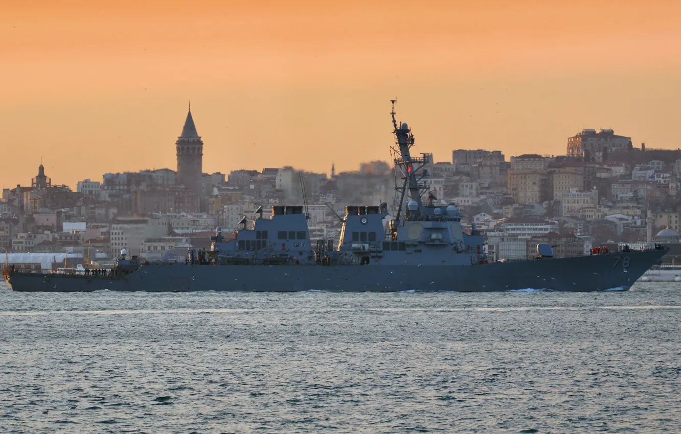Photo wallpaper The Bosphorus, squadron, destroyer, USS Porter