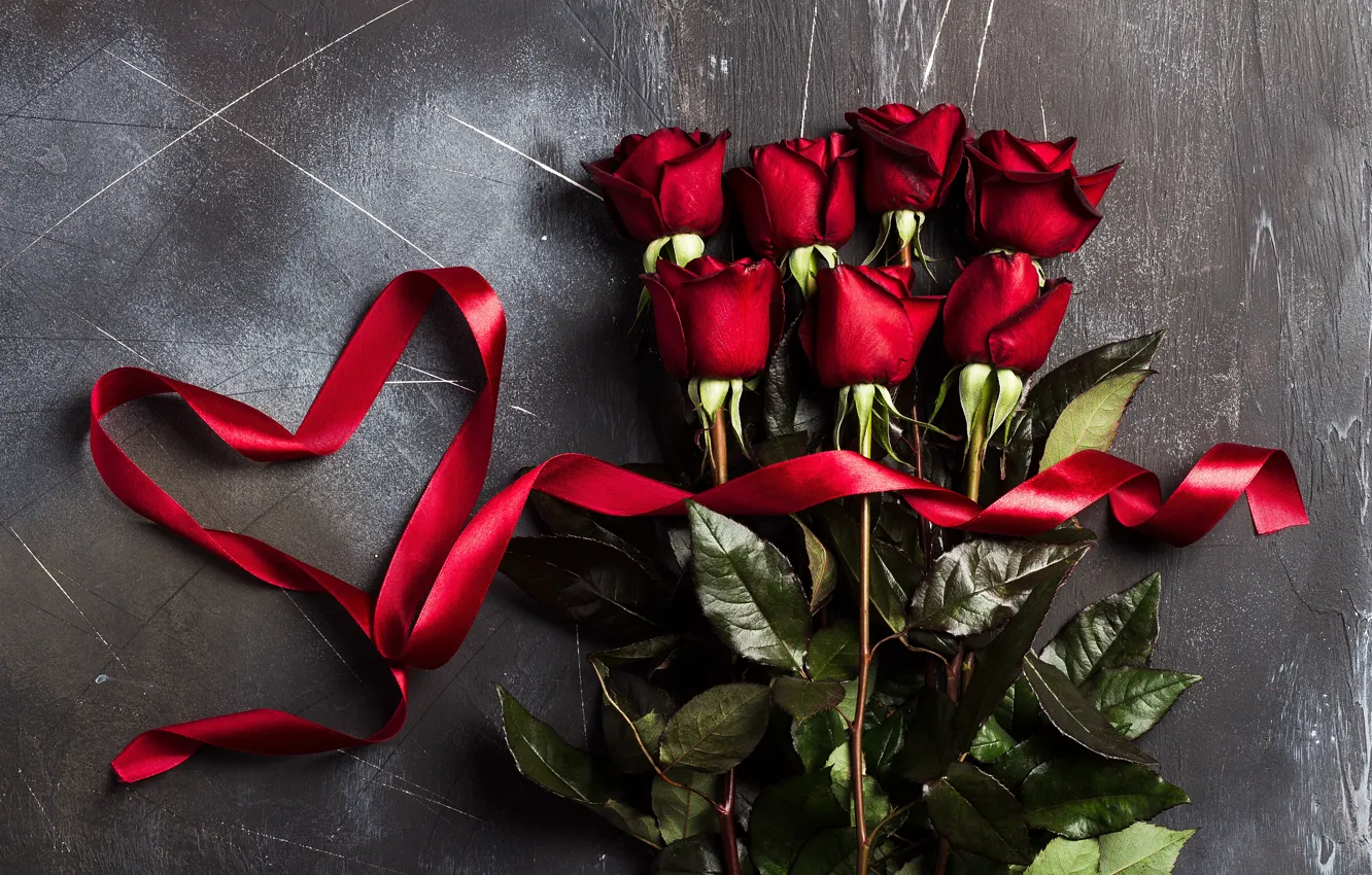 Photo wallpaper flowers, roses, bouquet, tape, flowers