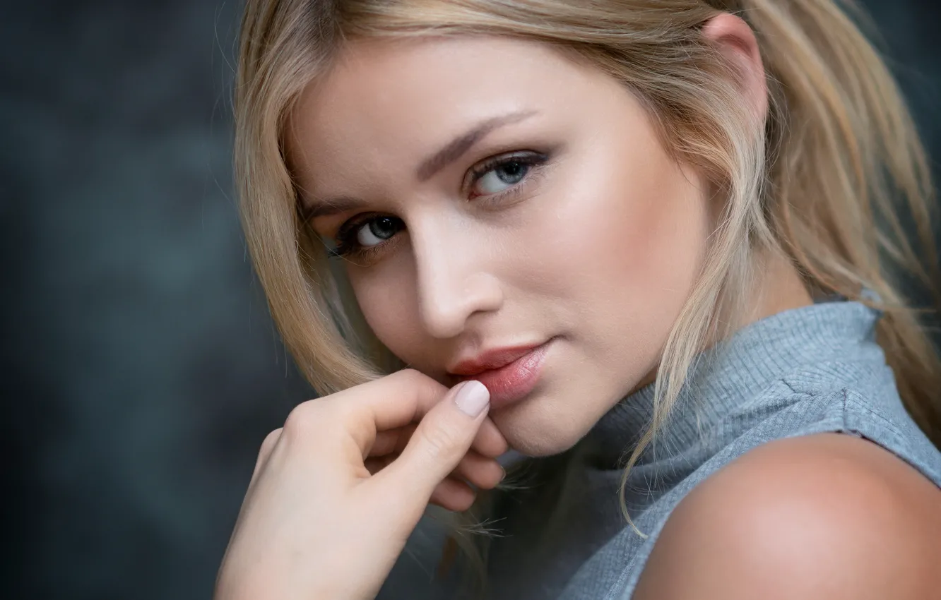 Photo wallpaper look, face, Martin Fuhrmann, girl, model