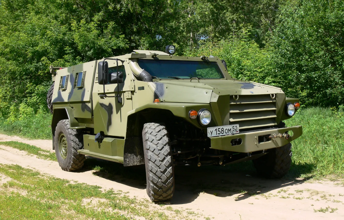 Photo wallpaper wolf, Russia, armored car, for infantry troops and special forces