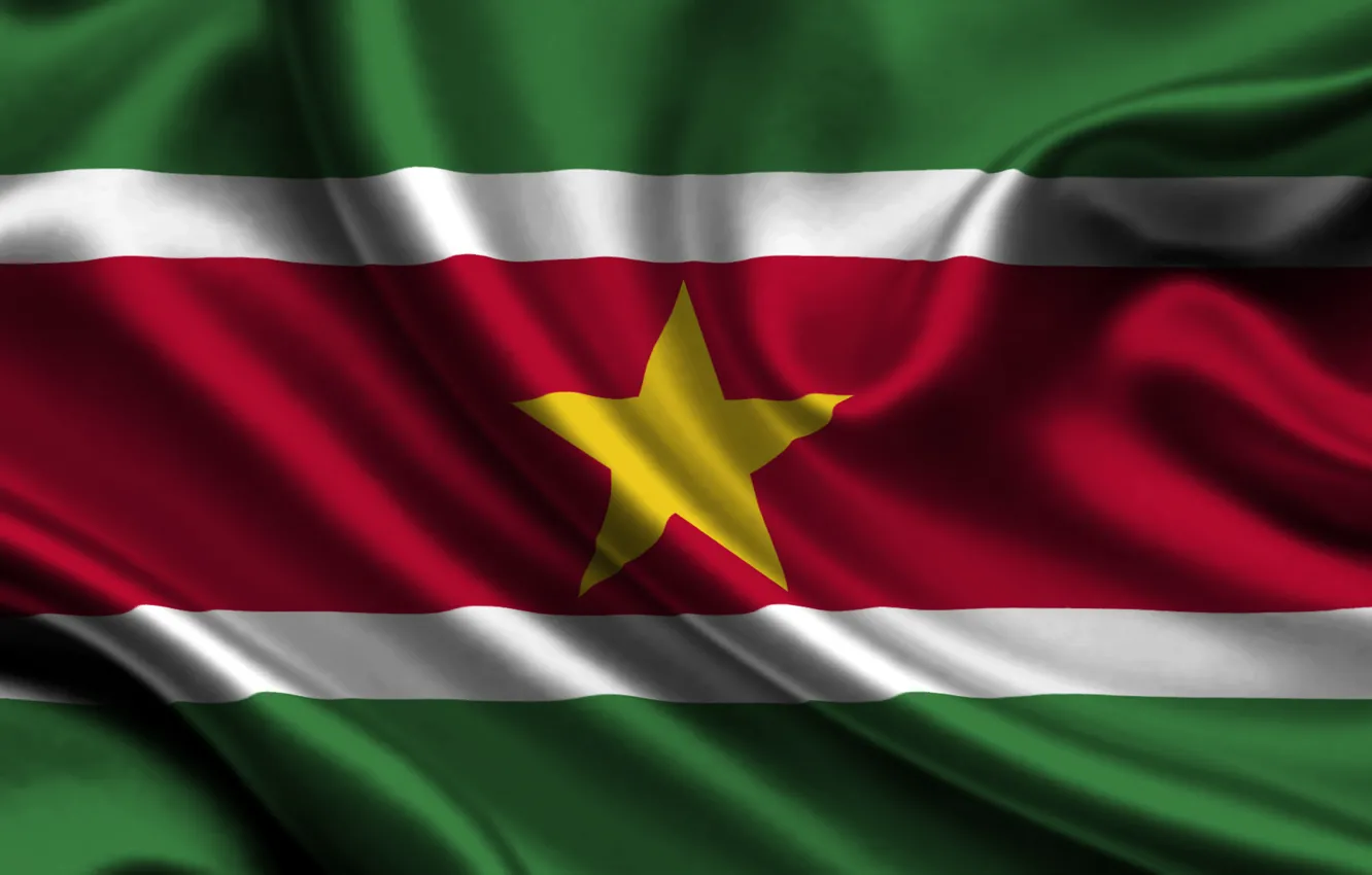 Photo wallpaper flag, Suriname, Suriname