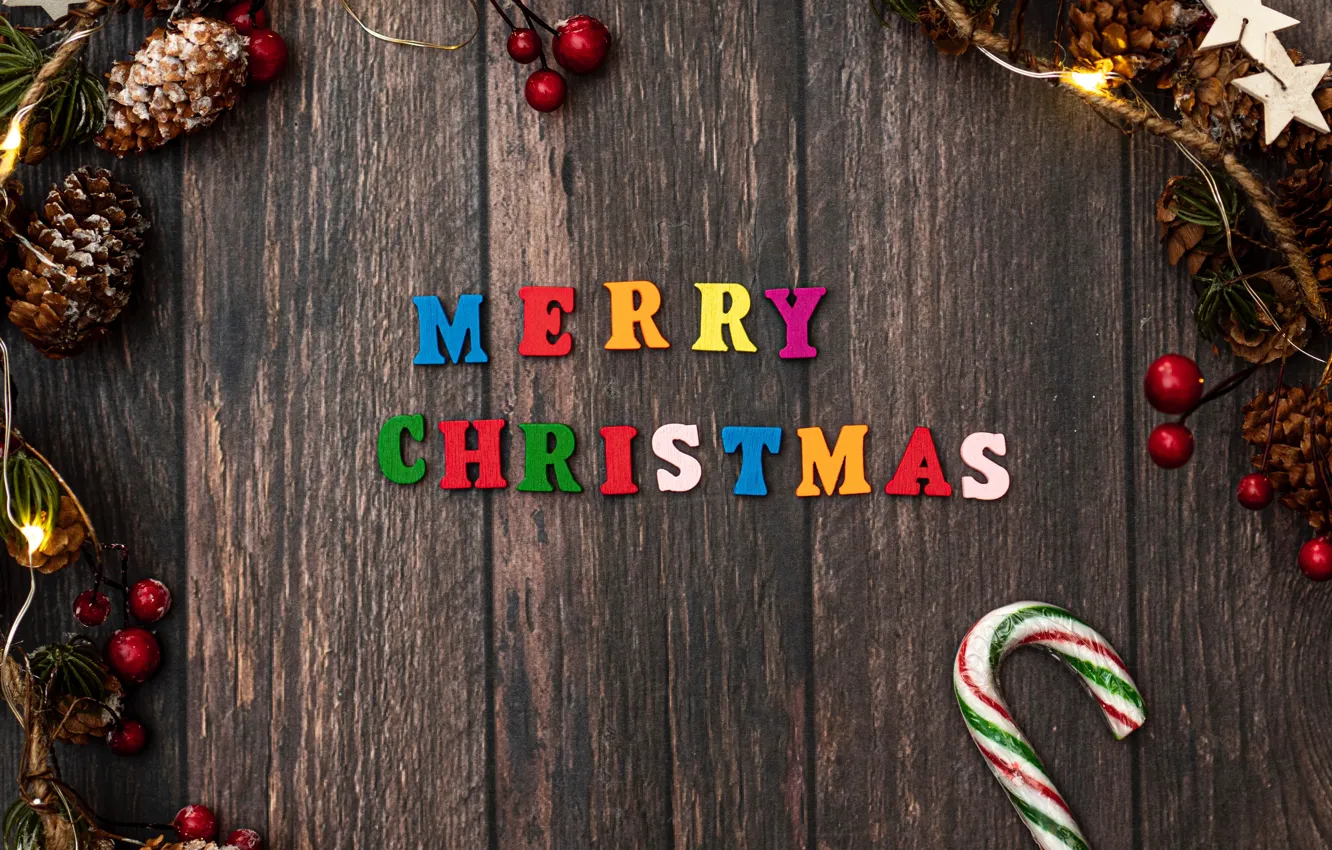 Photo wallpaper lights, Christmas, merry christmas, sweets, candy, decoration, Jamie Street
