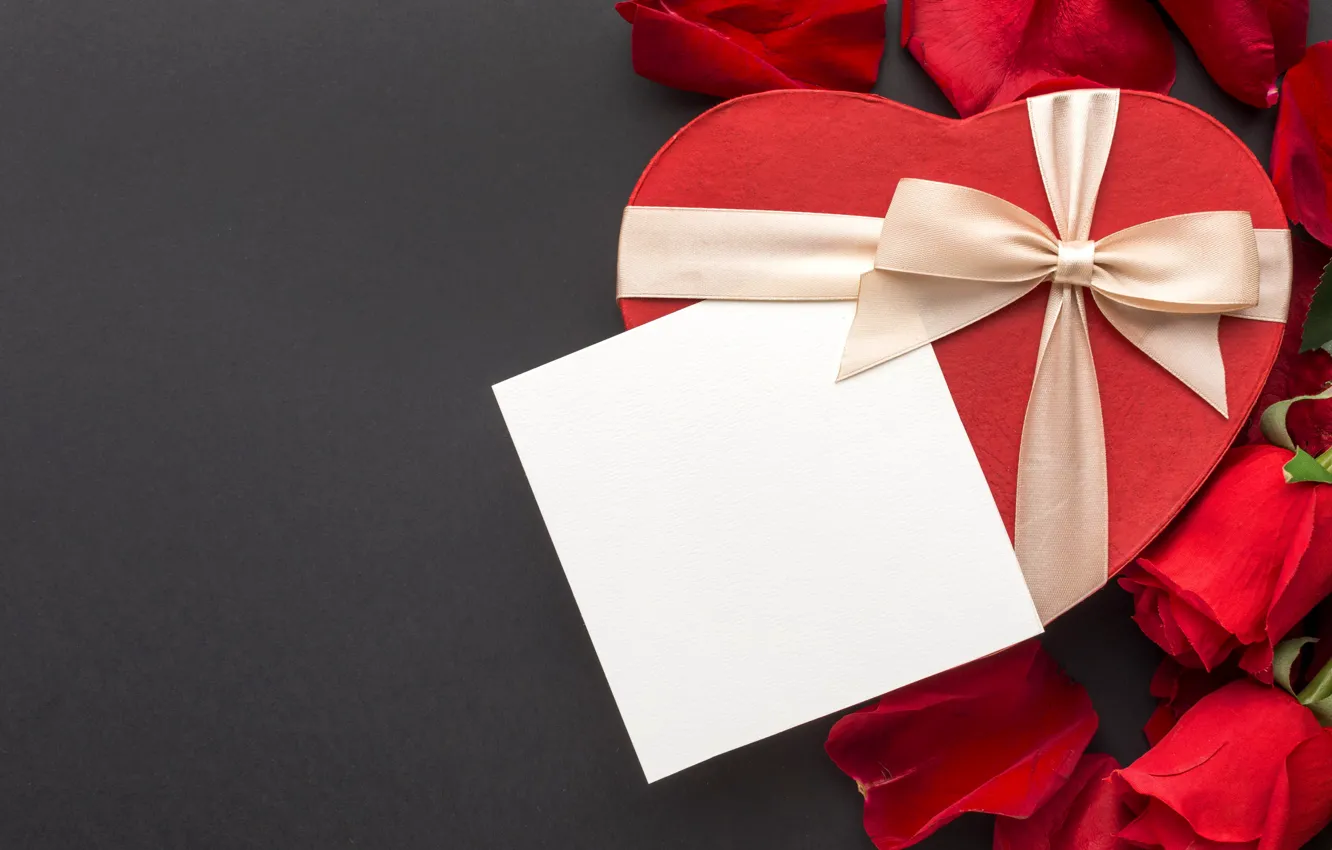 Photo wallpaper love, flowers, romance, heart, love, Valentine's day, heart, flowers