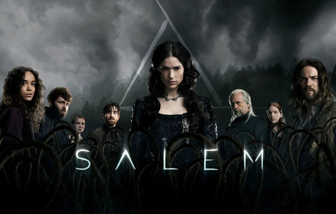 Photo wallpaper magic, long hair, clouds, series, men, women, Witches, pose