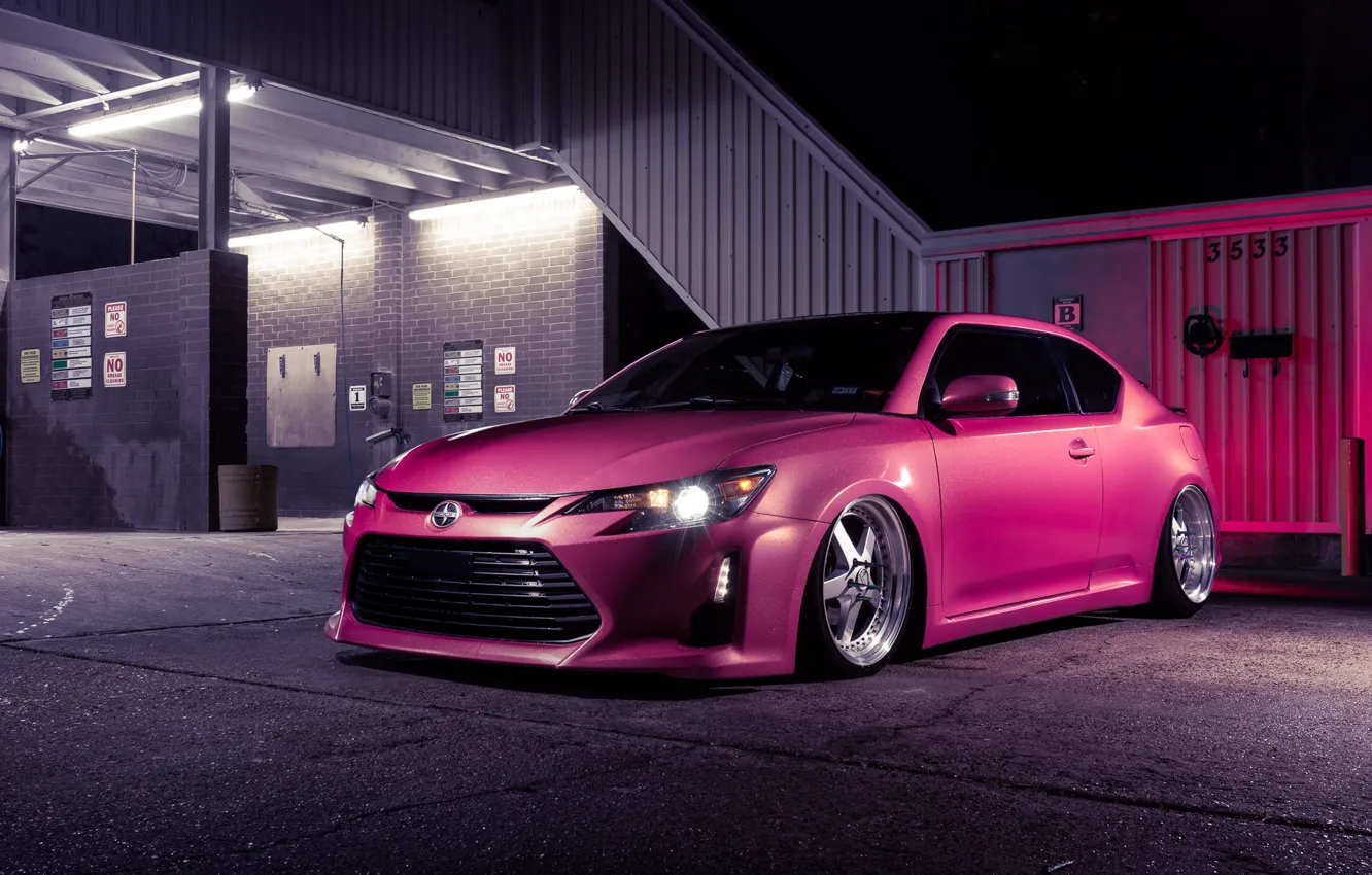 Photo wallpaper Pink, Car, Scion, 2014, tS