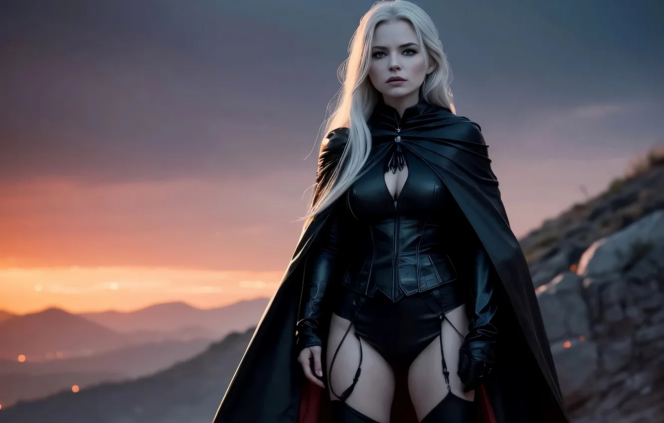 Photo wallpaper girl, blonde, corset