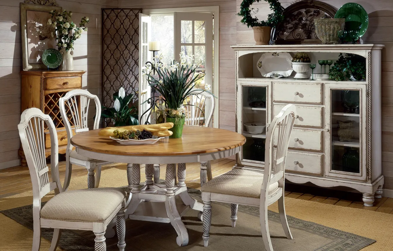 Photo wallpaper interior, dining room, design. house