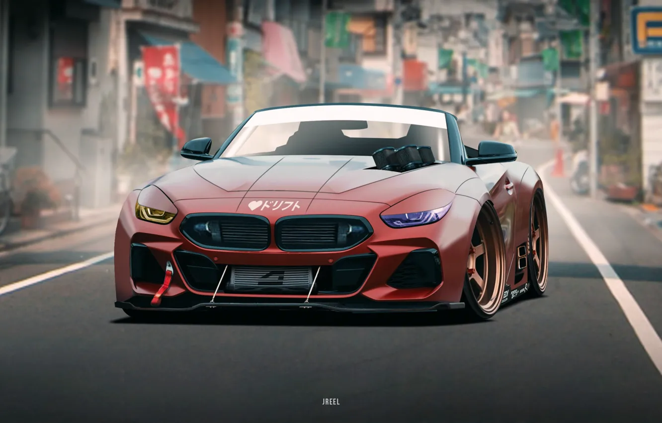 Photo wallpaper Auto, BMW, Machine, Art, Concept Art, The front, BMW Z4, Transport & Vehicles