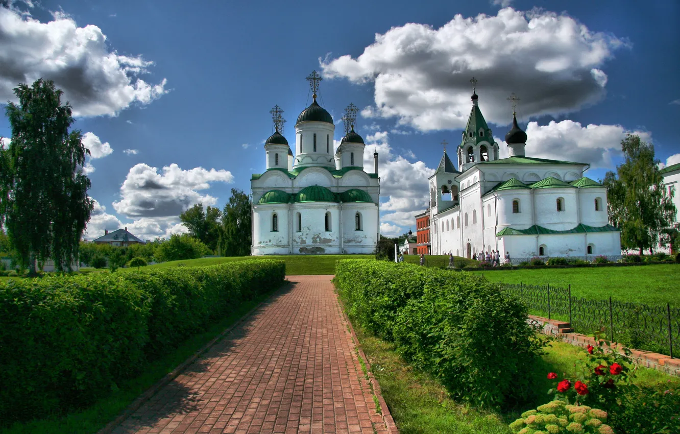 Photo wallpaper the city, beautiful, Church, temple, the monastery, dome, Moore, The Spaso-Preobrazhensky monastery