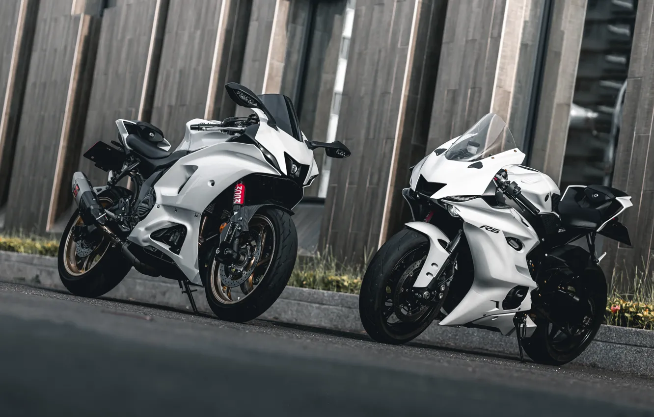 Photo wallpaper White, YZF-R6, YZF-R7