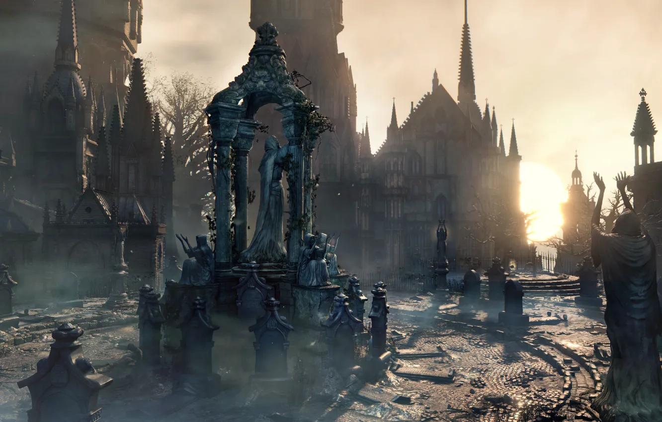 Photo wallpaper architecture, Gothic, bloodborne, The Old Hunters, Old Hunters, Bloodborne:The Old Hunters