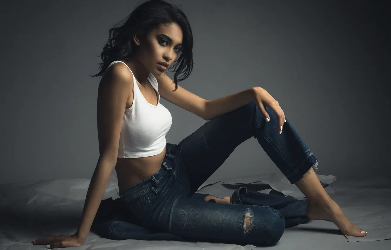 Photo wallpaper girl, pose, background