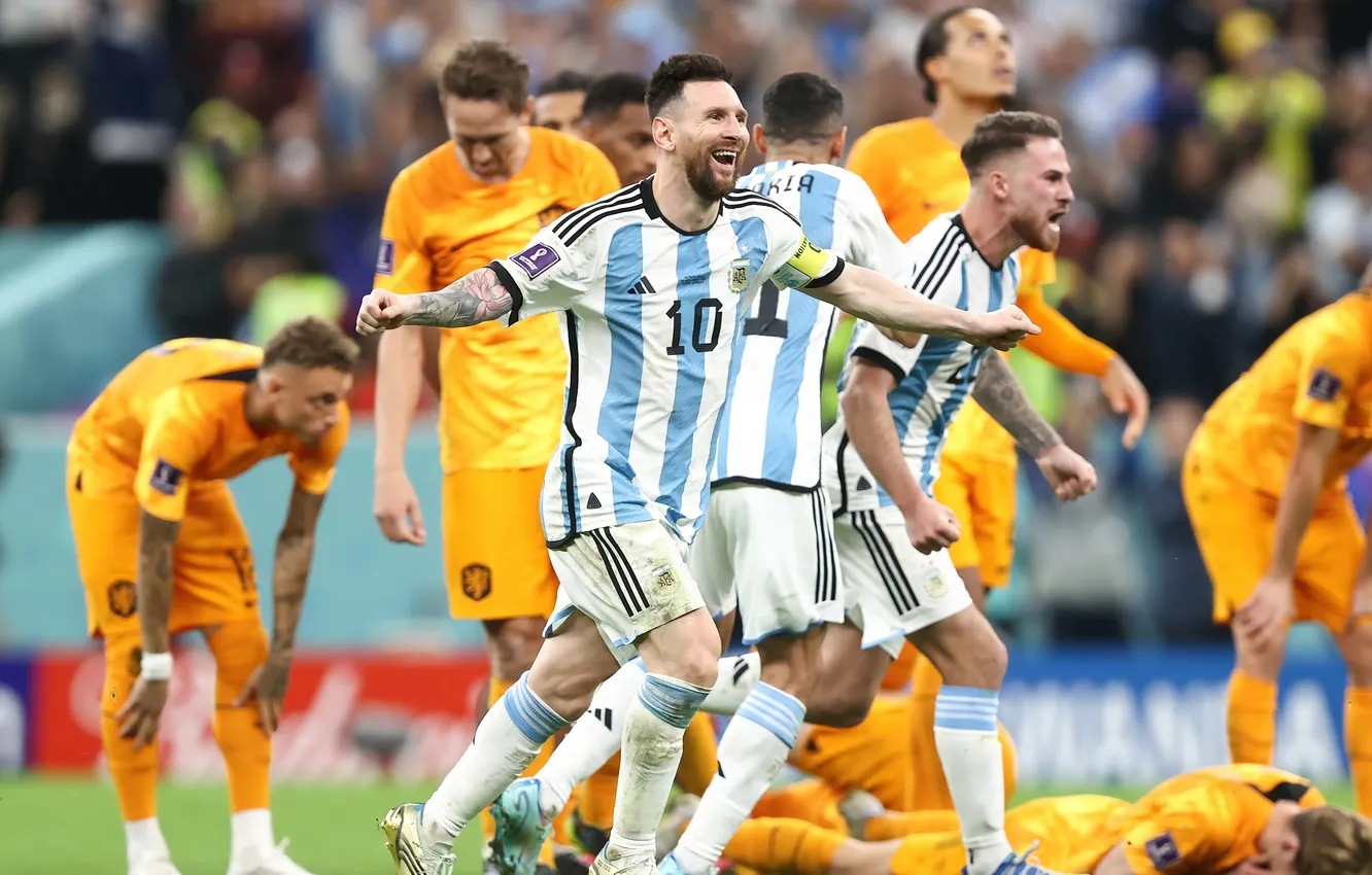 Photo wallpaper Argentina, victory, Messi, Holland