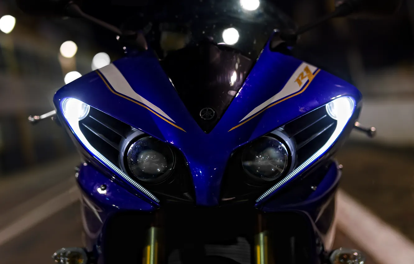 Photo wallpaper Yamaha, blue