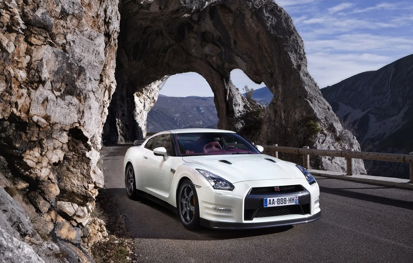 Photo wallpaper white, photo, rocks, Nissan, Nissan, car Wallpaper, GT-R Egoist