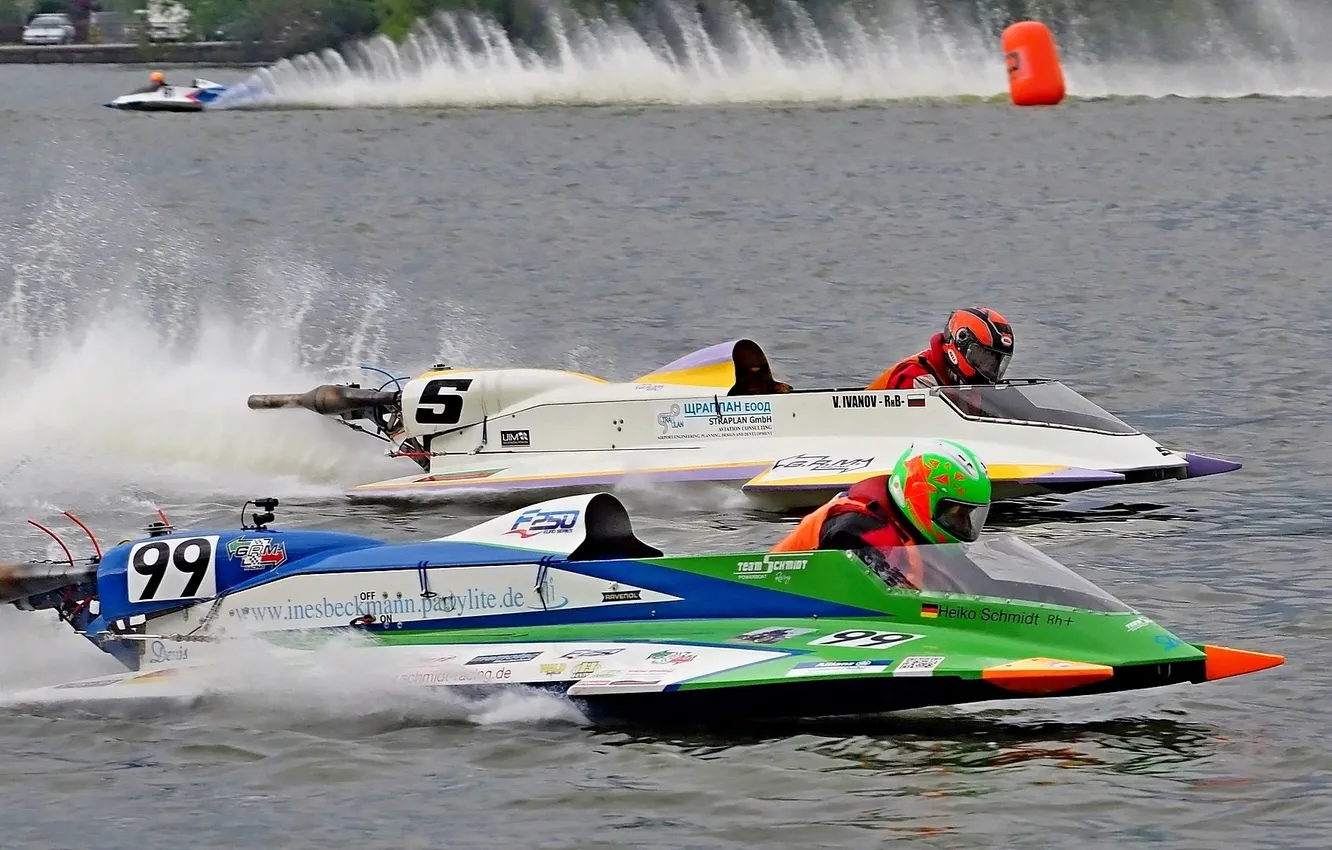 Photo wallpaper boat, race, speed