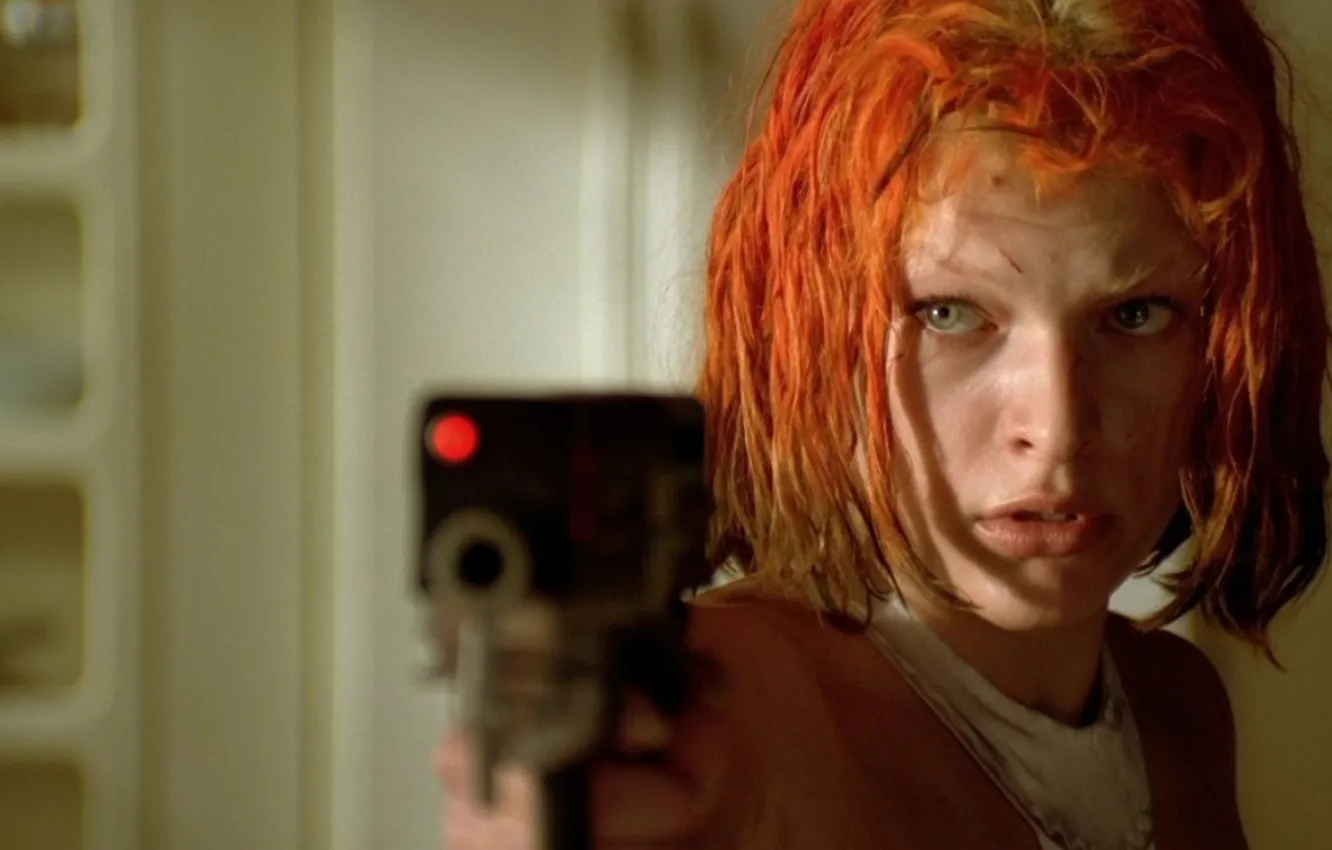 Photo wallpaper Milla Jovovich, redhead, The Fifth Element, Red head