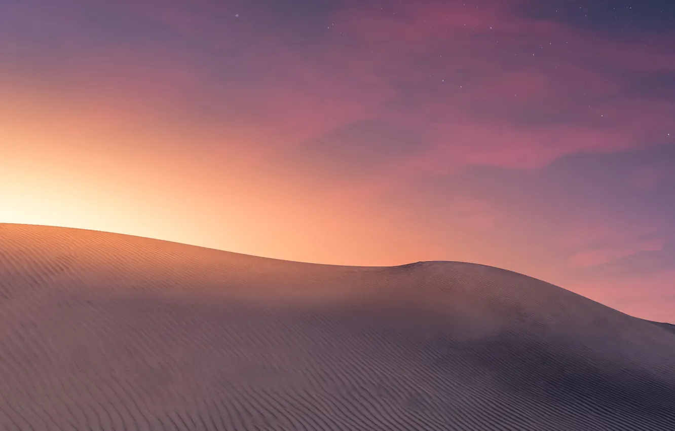 Photo wallpaper sand, the sky, clouds, landscape, sunset, nature, the dunes, desert