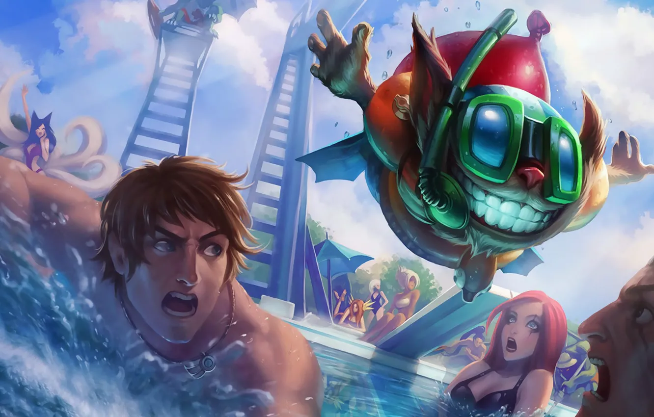 Photo wallpaper League Of Legends, pool, League of Legends, Ziggs