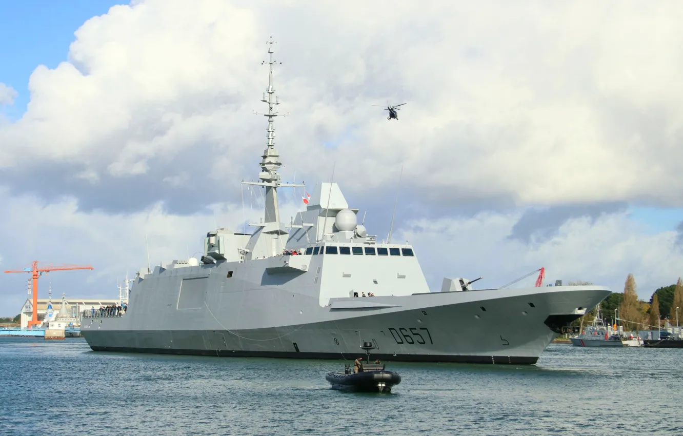 Photo wallpaper France, frigate, Lorraine