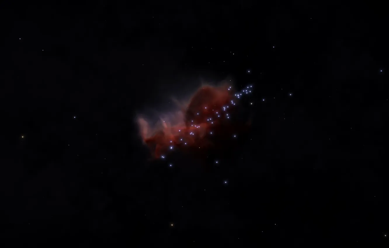 Photo wallpaper The game, Emission nebula, NGC 7822, Elite: Dangerous