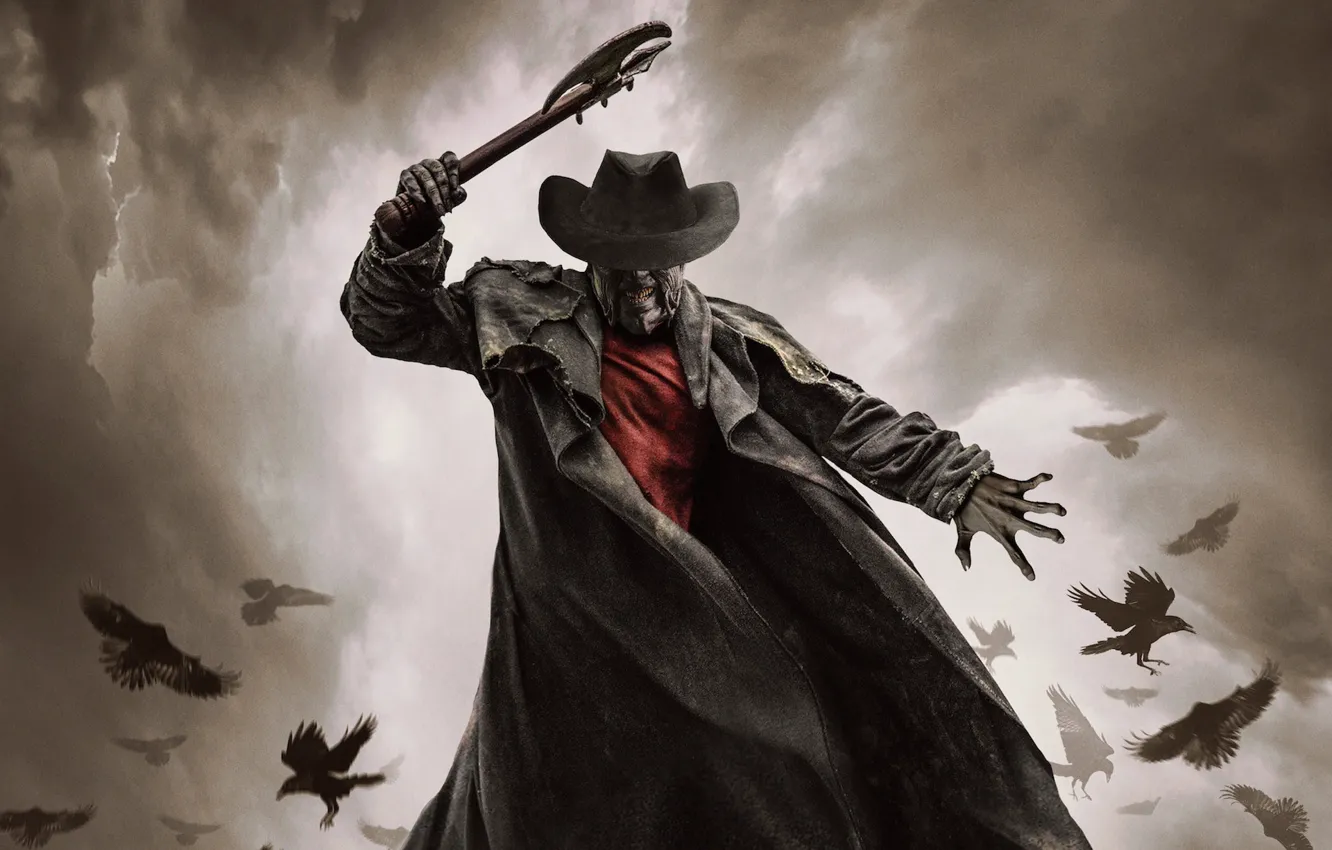 Photo wallpaper birds, hat, cloak, taper, Jeepers Creepers, Jeepers Creepers 3