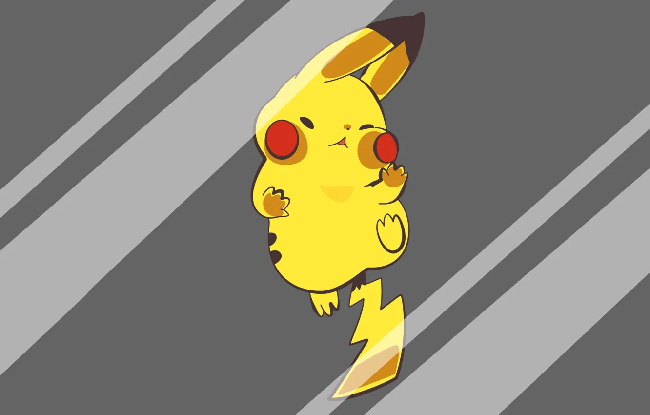 Photo wallpaper glass, mouse, tail, glass, Pikachu, electric, pokemon, pokemon