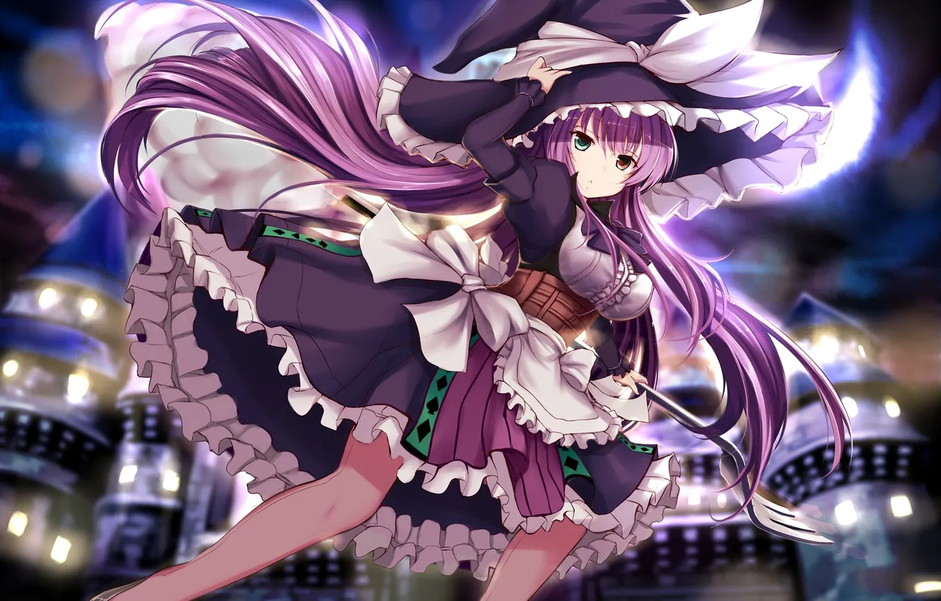 Photo wallpaper girl, hat, anime, art, heterochromia, Zhe Yi Parker