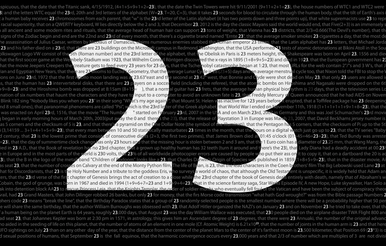 Photo wallpaper super, my favorite number, the number 23