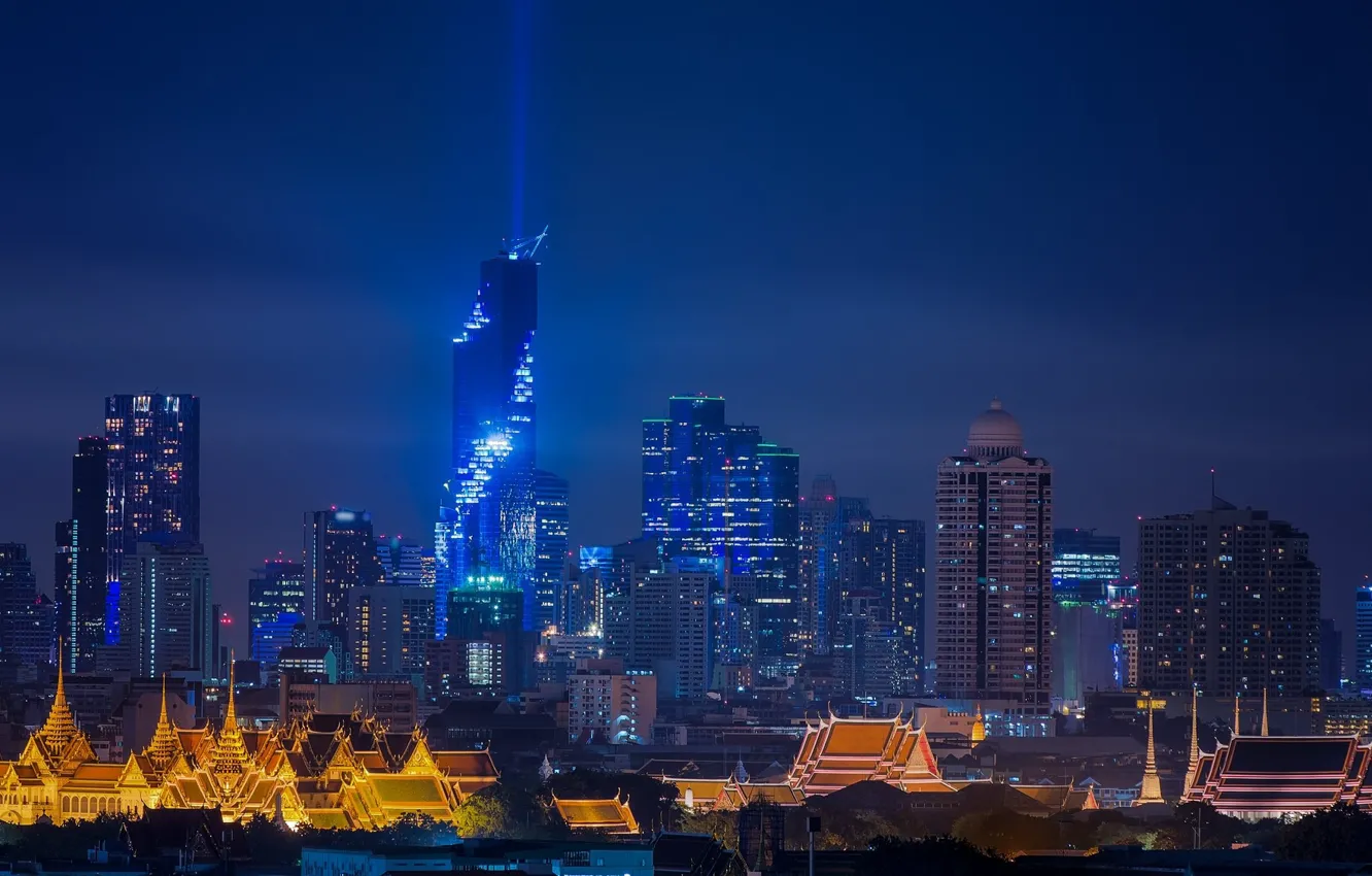 Photo wallpaper night, the city, beauty, Thailand, Bangkok, Thailand, Bangkok