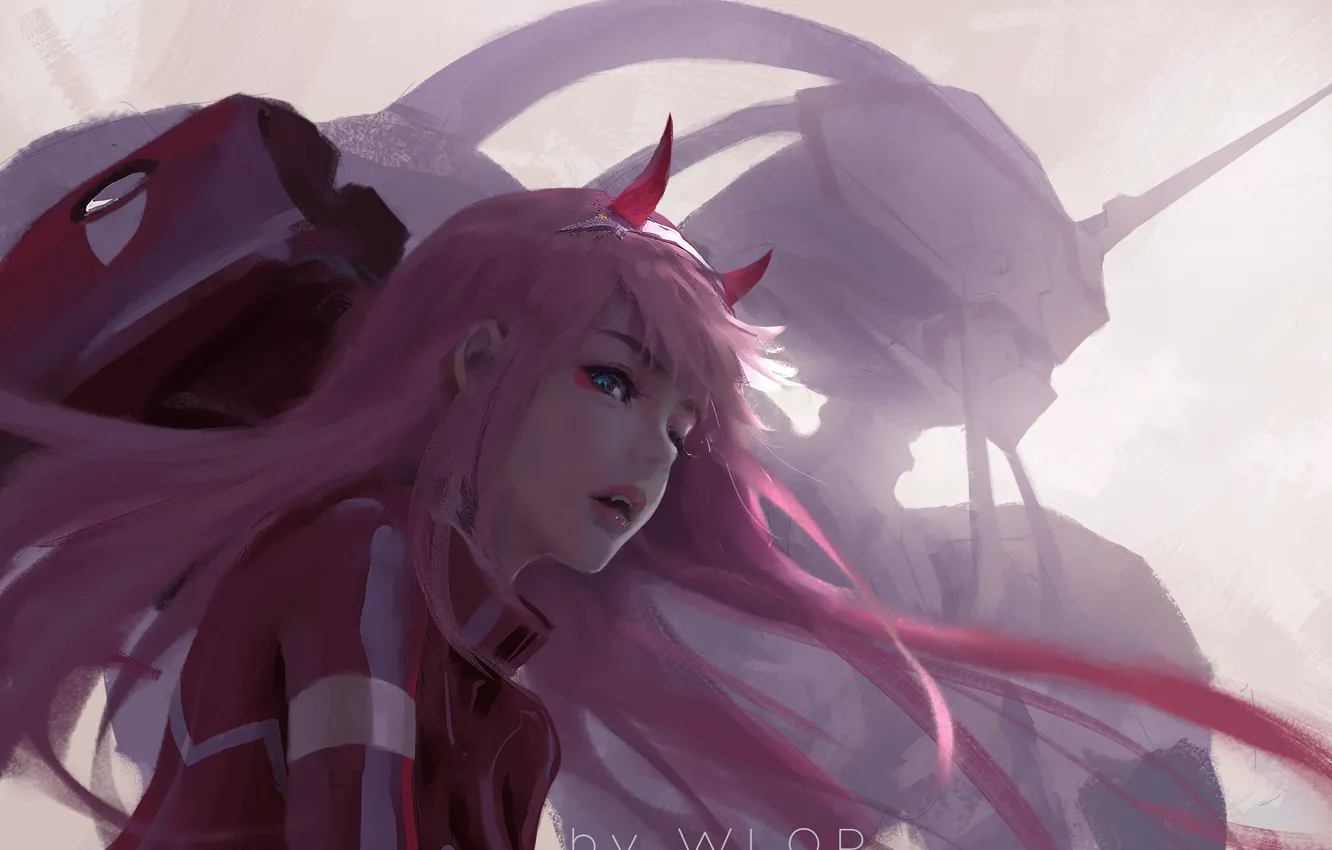 Photo wallpaper girl, 002, Darling In The Frankxx, Cute in France, Franks