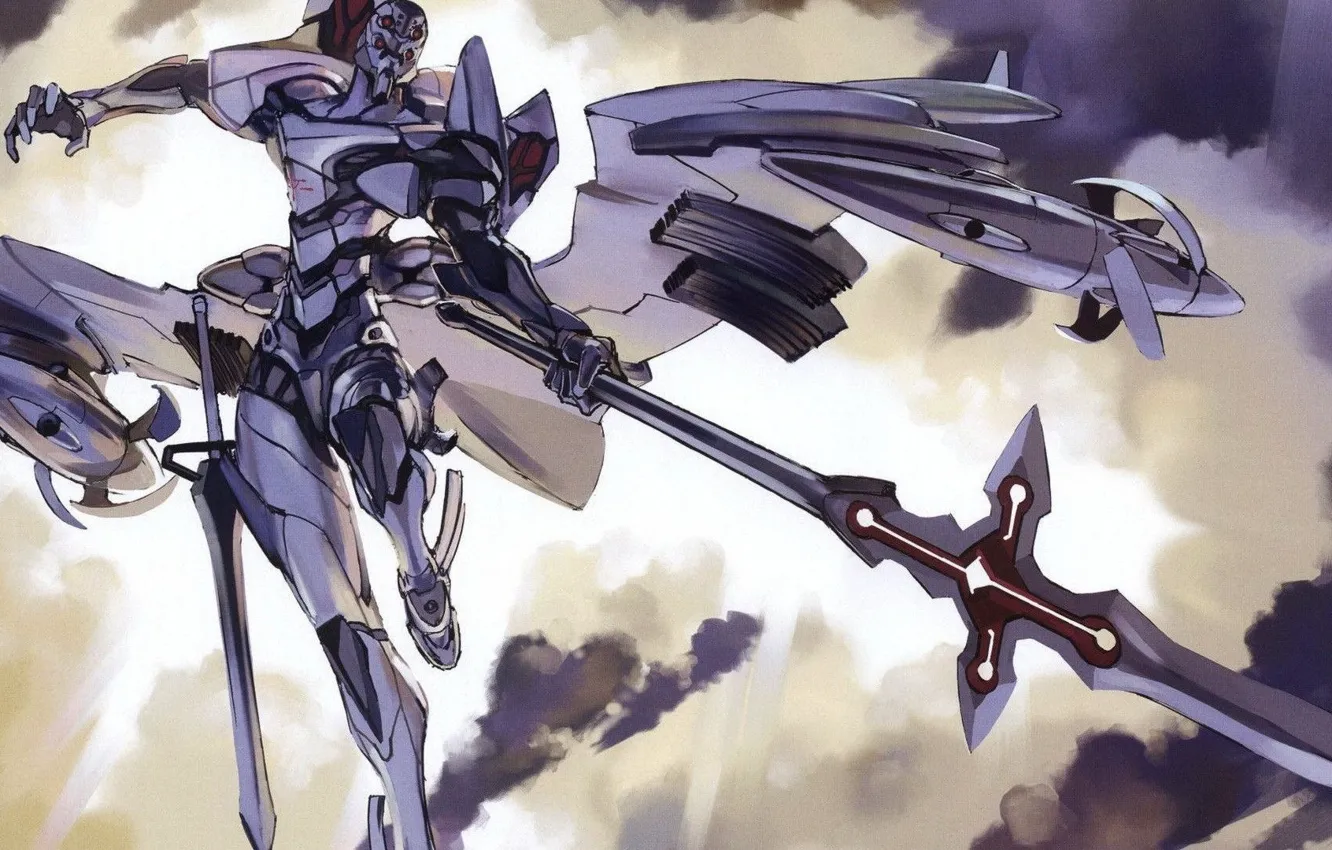 Photo wallpaper robot, fur, Evangelion