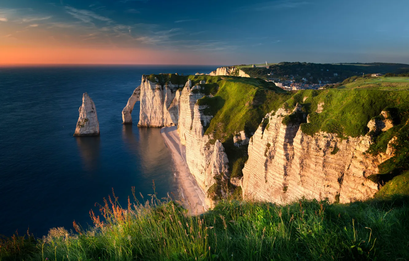 Photo wallpaper summer, Strait, France, morning, channel, The Channel