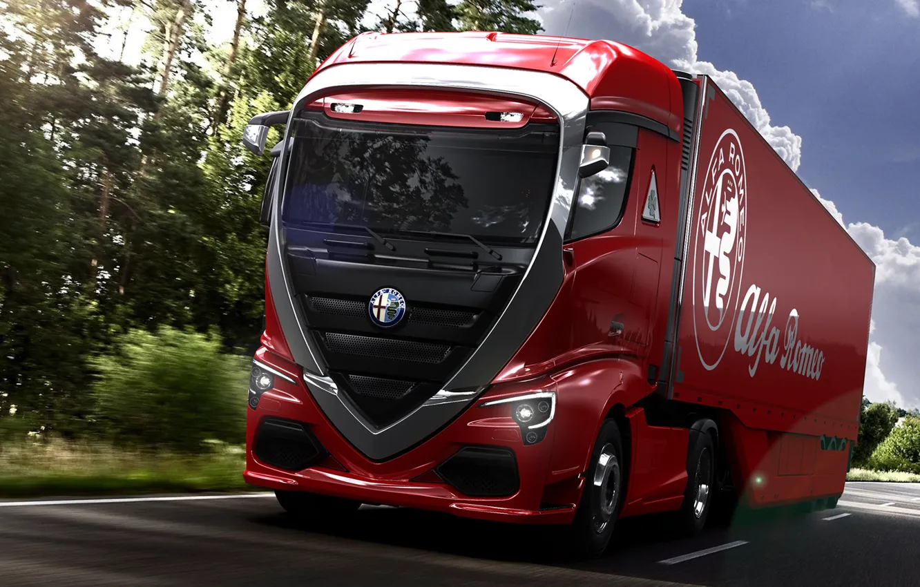 Photo wallpaper Truck, Italy, Alfa romeo Truck concept car