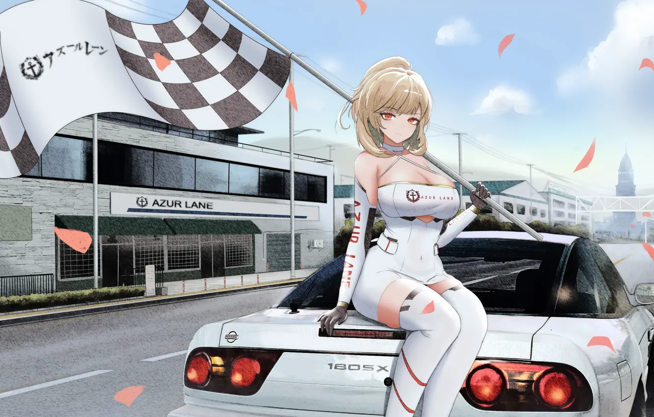Photo wallpaper car, anime, anime girls, Azur Lane