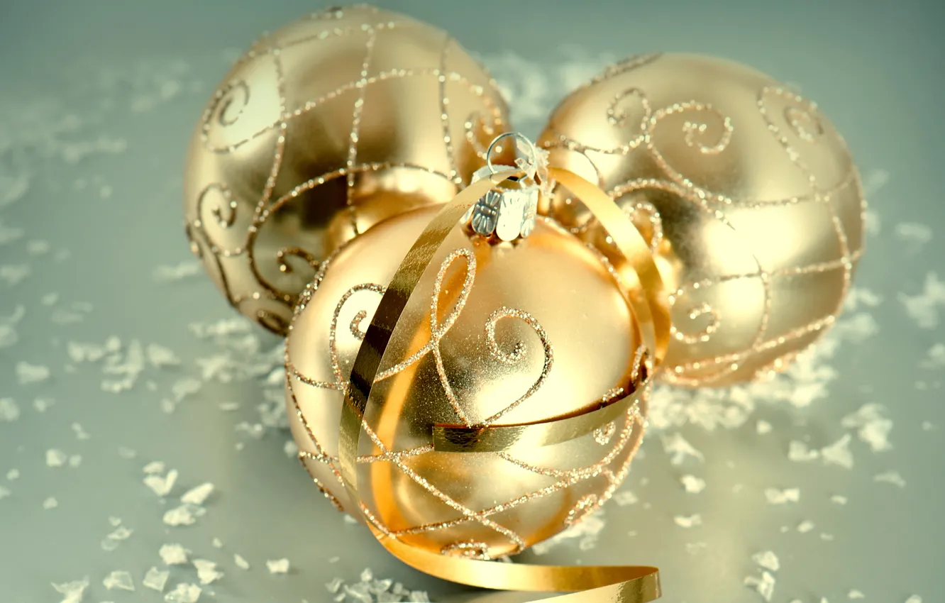 Photo wallpaper balls, decoration, holiday, new year, Christmas, Christmas, New Year